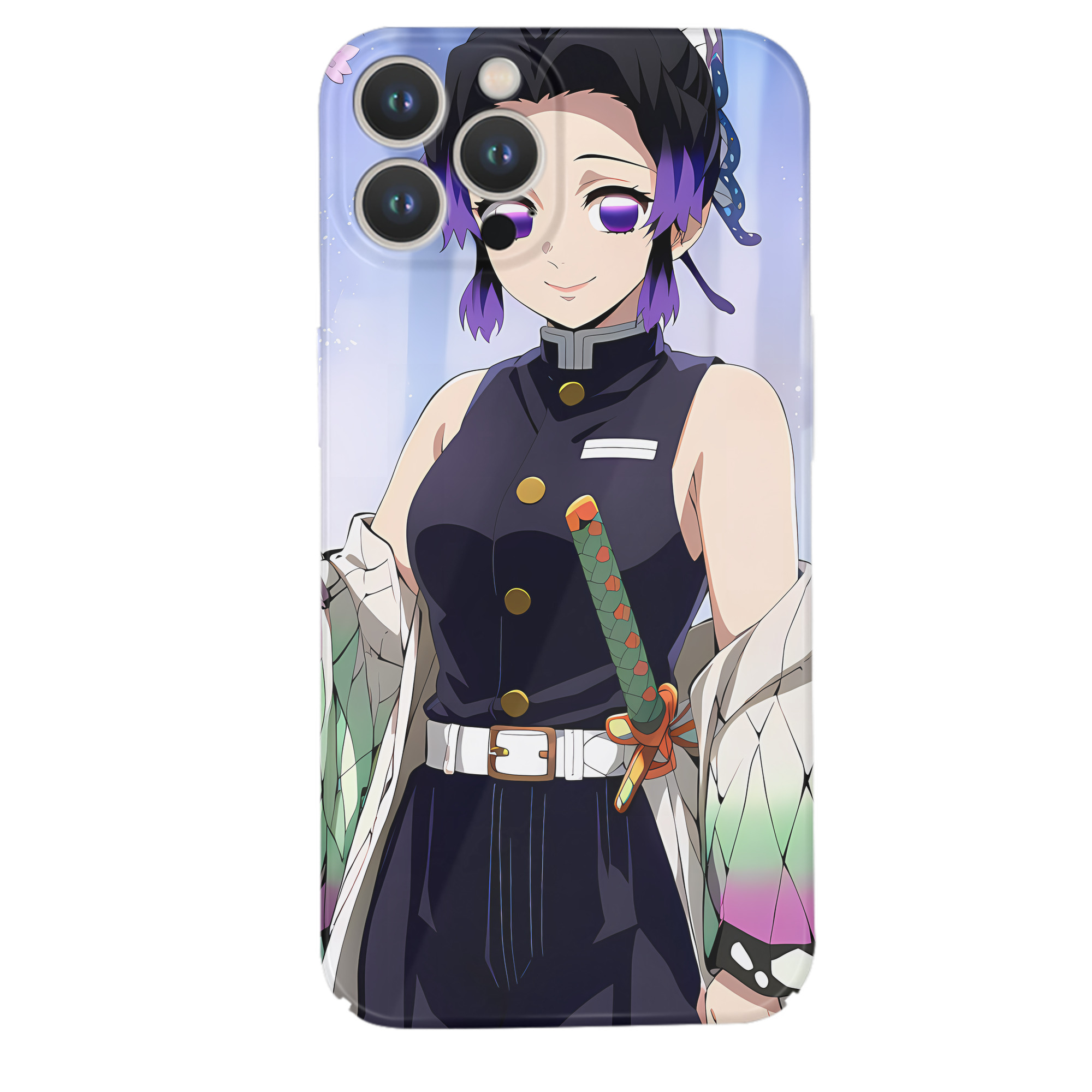 （画像用） 鬼滅の刃（きめつのやいば）蟲柱-胡蝶 しのぶ／こちょう しのぶ Kochou Shinobu 【iPhone 14シリーズ対応】ハードケース